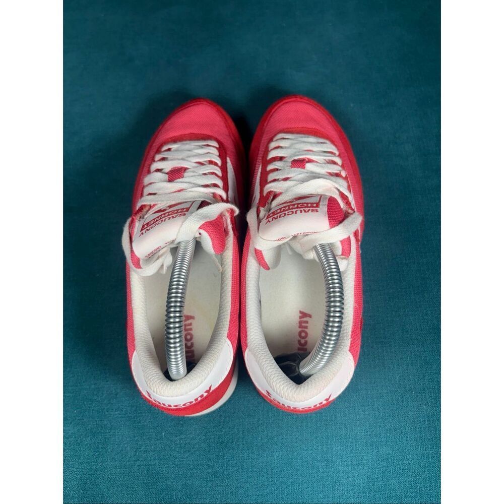 Saucony Hornet Retro Pink Red White Sneakers Women’s Size 8 S60538-6 - Picture 6 of 8
